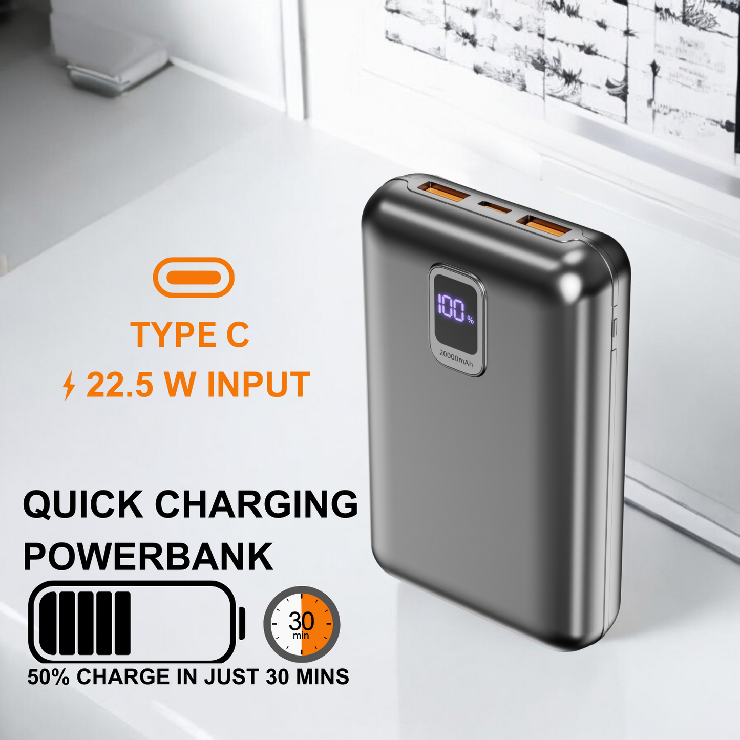 20000mAh Ultra Compact Powerbank