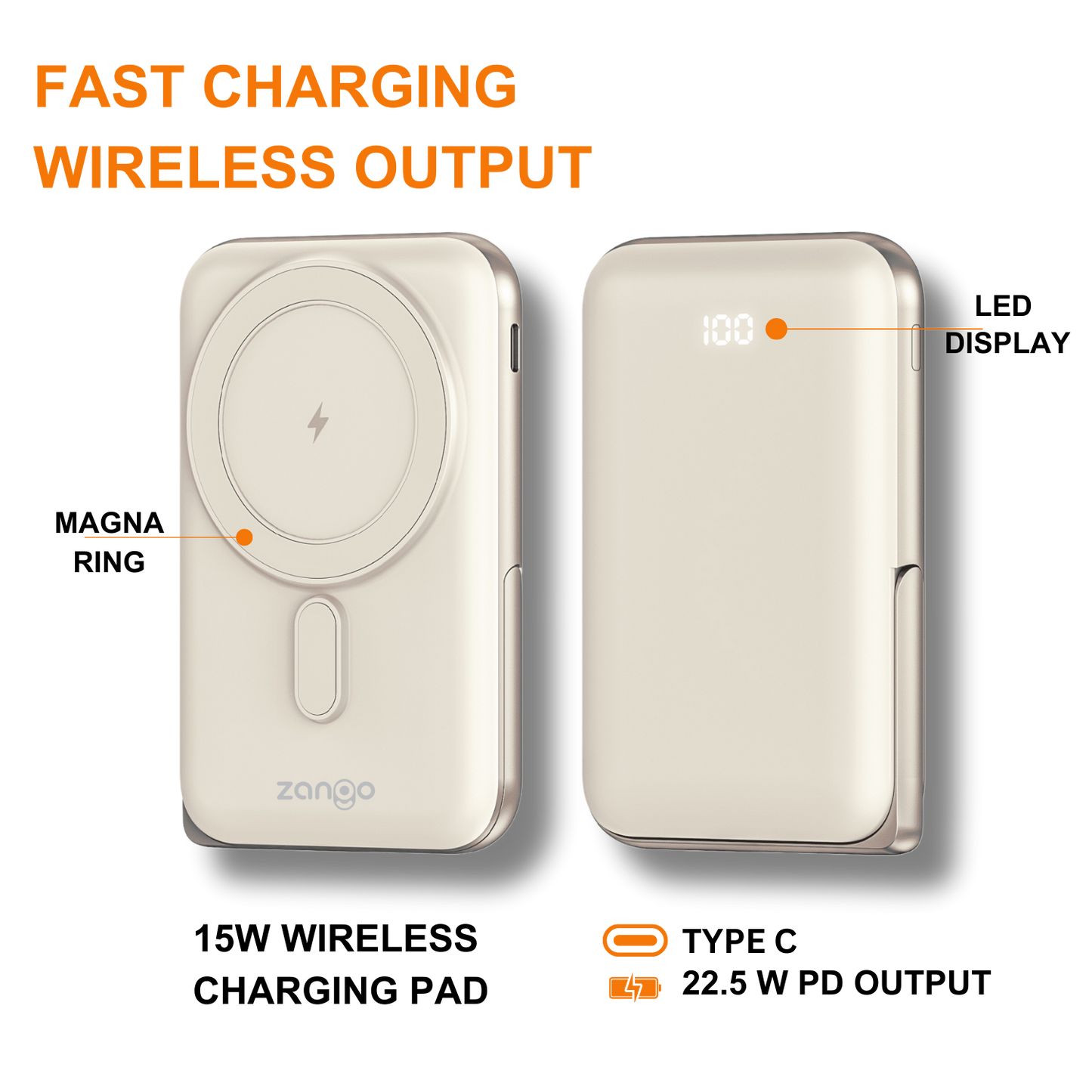 10000mAh Magnetic Wireless Powerbank